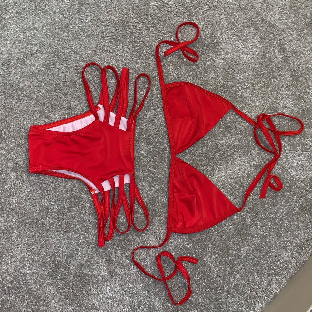 NWOT - Red Bathing Suit - Fits like XS or S!!! - Picture 1 of 5